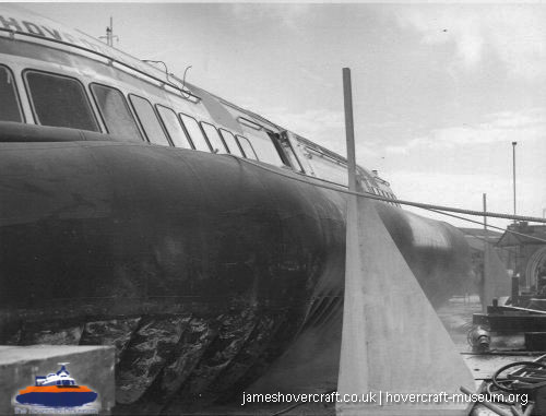 Vosper-Thornycroft VT1 in service -   (The <a href='http://www.hovercraft-museum.org/' target='_blank'>Hovercraft Museum Trust</a>).
